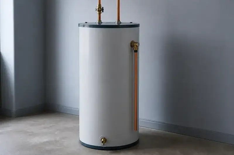 A neutral tank water heater with copper connections